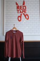 The Slub Henley - red