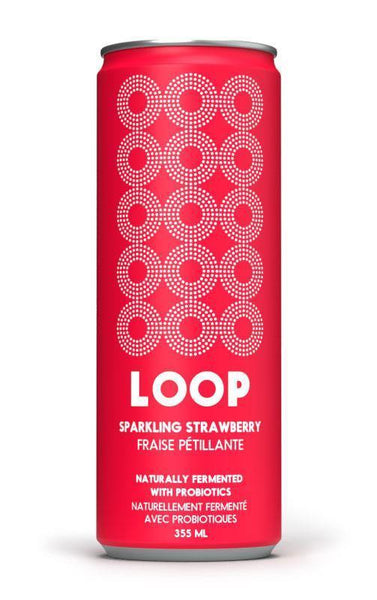 Loop Sparkling Strawberry Probiotic Soda